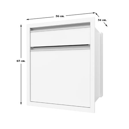 ตู้ลิ้นชัก 2 ชั้น JUPITER ACADIA 52x63 ซม. สีขาว_4