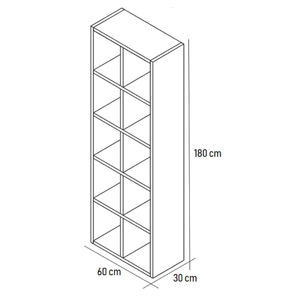 ชั้นวางของทึบ 10 ช่อง FURDINI HPN-10 สีโรมา/ขาว