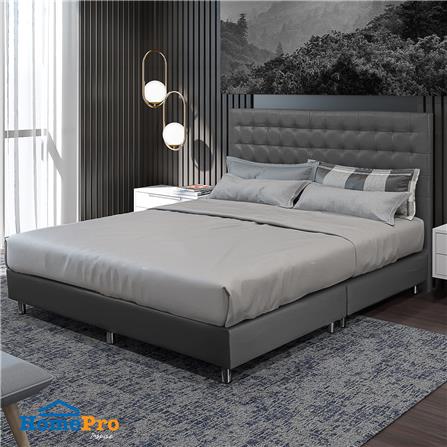 ฐานรองหัวเตียง 5 ฟุต HOME LIVING STYLE BERLIN สีเทาเข้ม_4