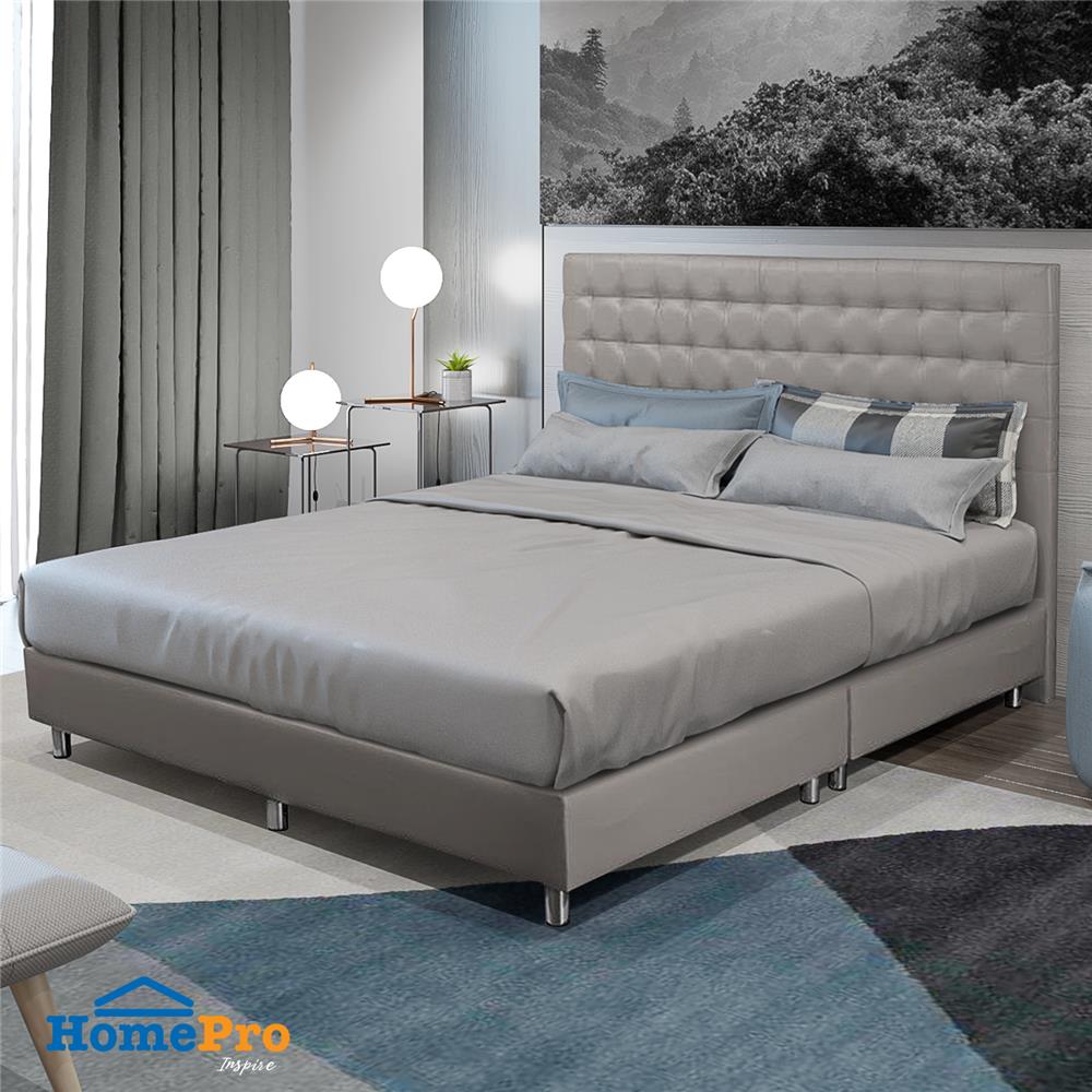 ฐานรองหัวเตียง 6 ฟุต HOME LIVING STYLE BERLIN สีเทาอ่อน