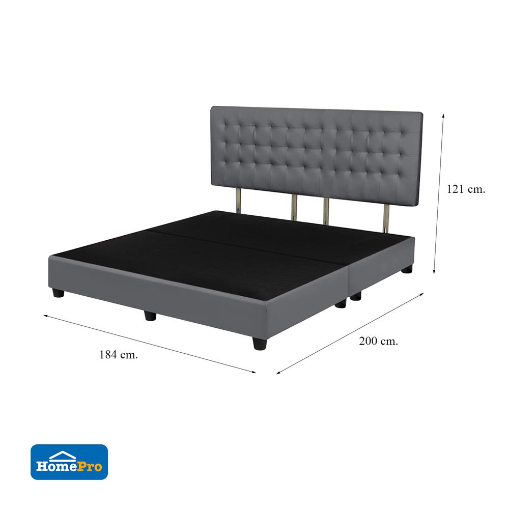 ฐานรองหัวเตียง 6 ฟุต HOME LIVING STYLE MUNICH สีเทาเข้ม