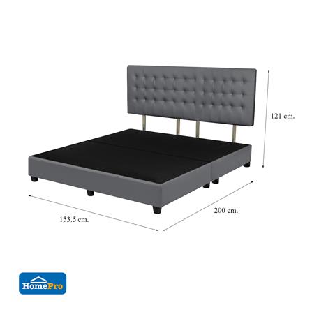 ฐานรองหัวเตียง 5 ฟุต HOME LIVING STYLE MUNICH สีเทาเข้ม_7