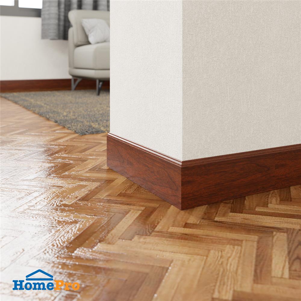 บัวพื้นPS CROBERN-3405 9x300x0.7 ซม. สีมะค่า