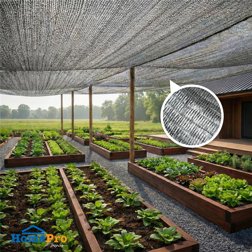 สแลนแพ็กกรองแสง 50 เปอร์เซ็นต์ ทอ 3 เข็ม SPRING 2X10 ม. สีเทา