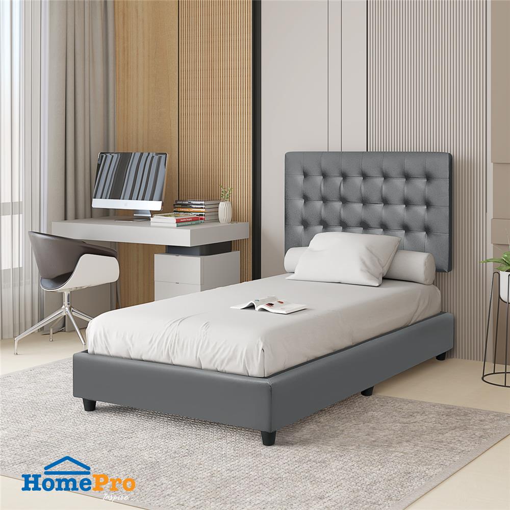 ฐานรองหัวเตียง 3.5 ฟุต HOME LIVING STYLE MUNICH สีเทาเข้ม