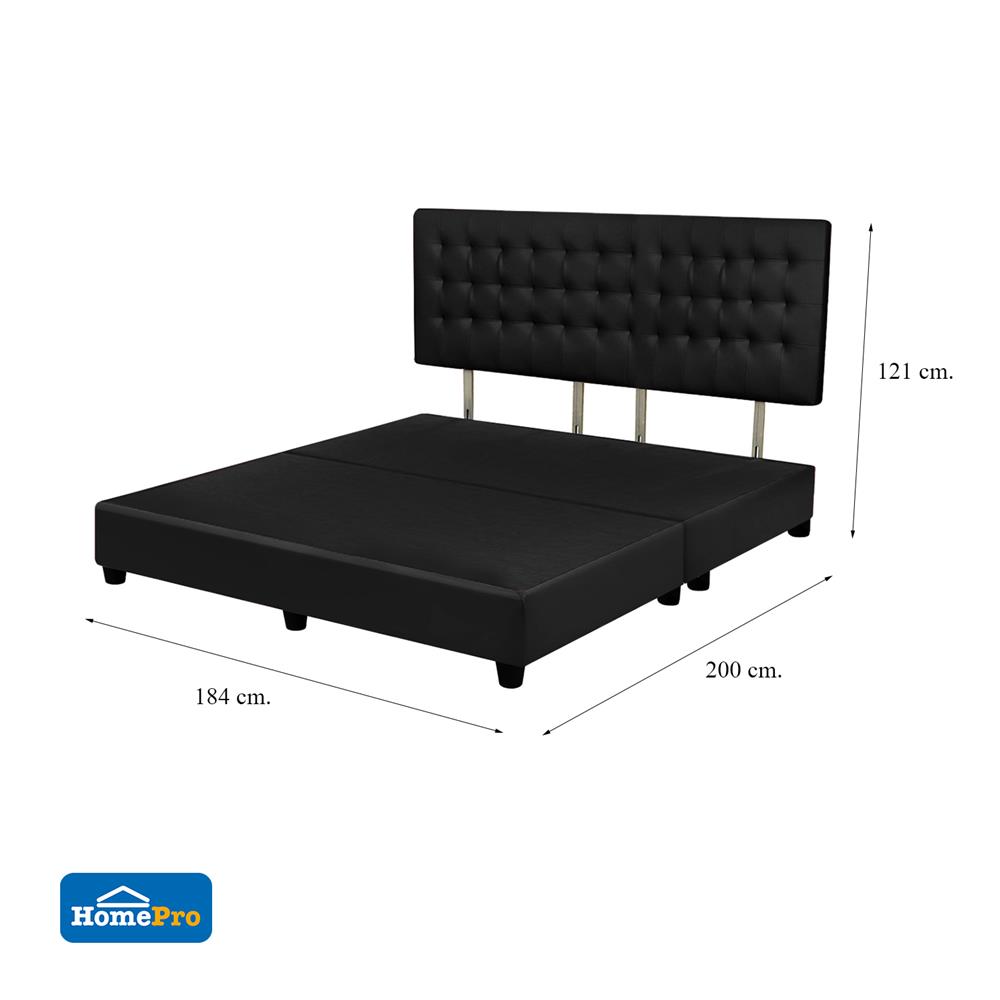ฐานรองหัวเตียง 6 ฟุต HOME LIVING STYLE MUNICH สีดำ