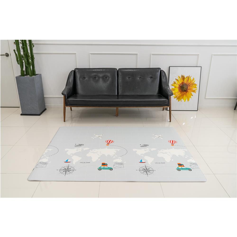 แผ่นอเนกประสงค์ HOME LIVING STYLE TRAVEL STAR 135x185 ซม. สีเทา