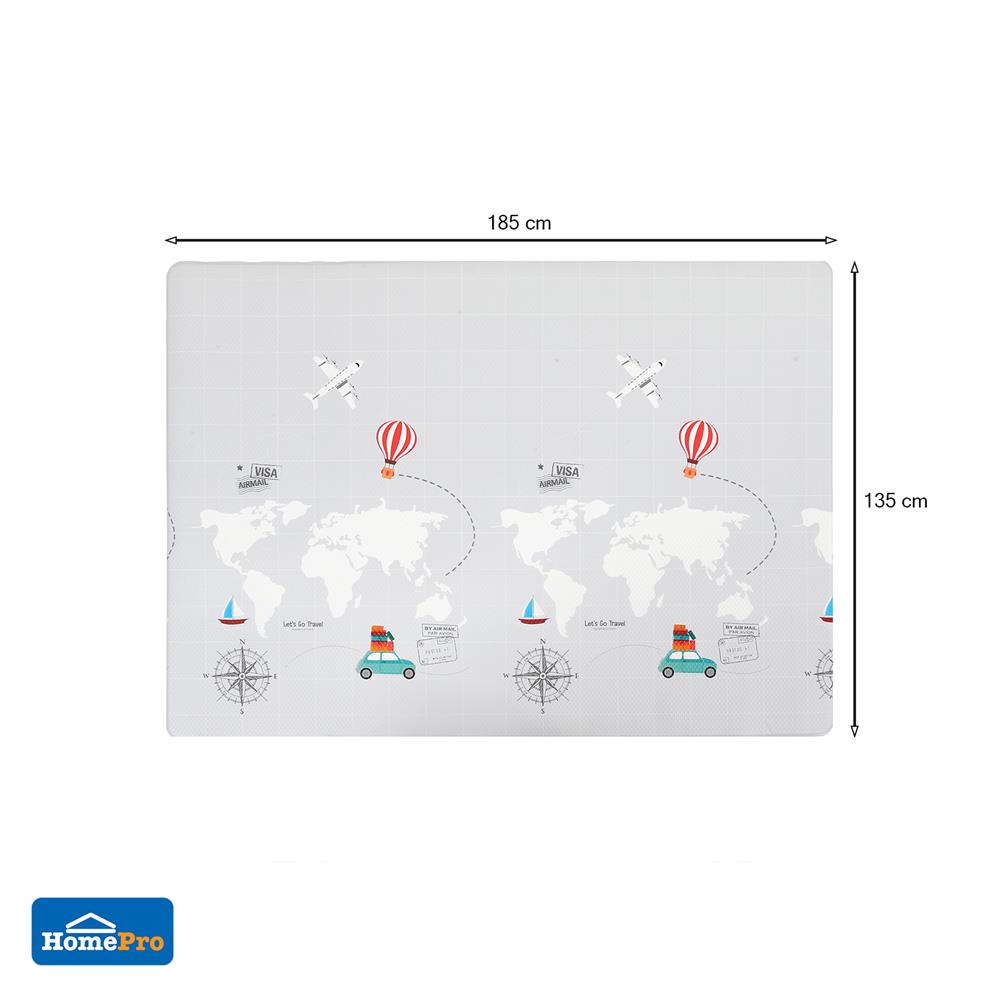 แผ่นอเนกประสงค์ HOME LIVING STYLE TRAVEL STAR 135x185 ซม. สีเทา