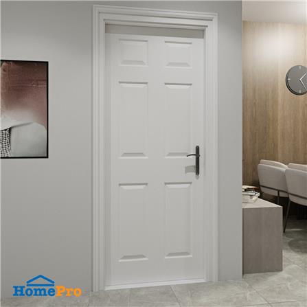 ประตูภายใน HDF AZLE ลานนา 6 ลูกฟัก 80X200 ซม. สีรองพื้น_3