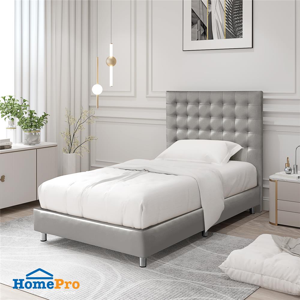 ฐานรองหัวเตียง 3.5 ฟุต HOME LIVING STYLE BERLIN สีเทาอ่อน