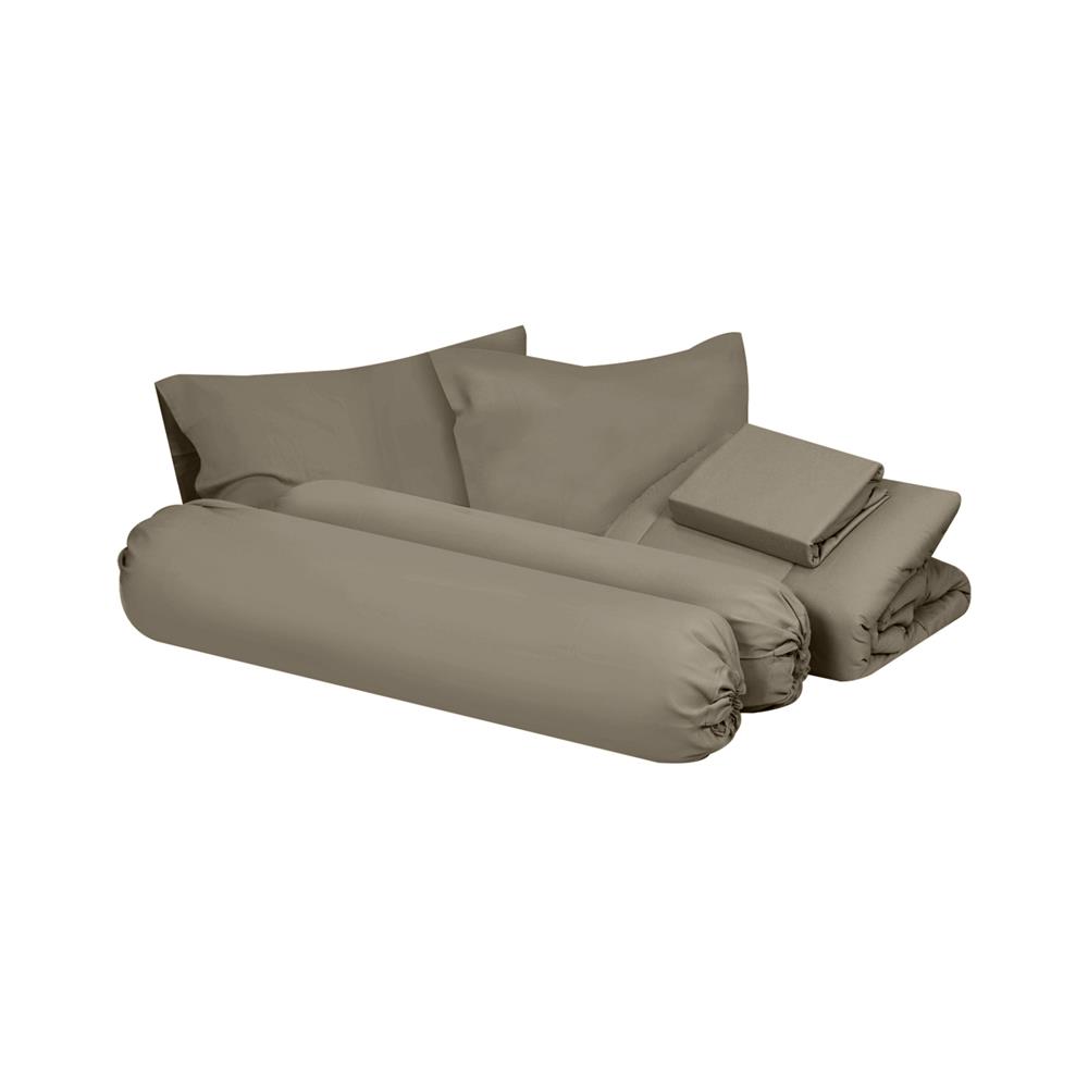 ชุดผ้าปูที่นอน 5 ฟุต 6 ชิ้น HOME LIVING STYLE CLINIC สีเทา