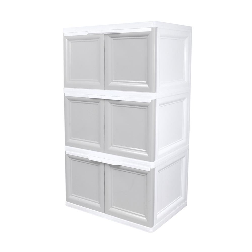 ตู้บานเปิด 3 ชั้น ME LIVING VID-3 70x50x121 ซม. สีเทา