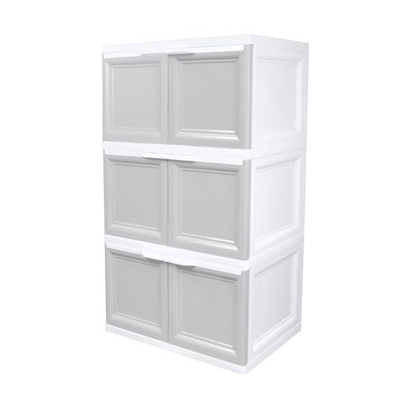 ตู้บานเปิด 3 ชั้น ME LIVING VID-3 70x50x121 ซม. สีเทา_0