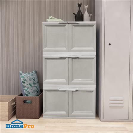 ตู้บานเปิด 3 ชั้น ME LIVING VID-3 70x50x121 ซม. สีเทา_3