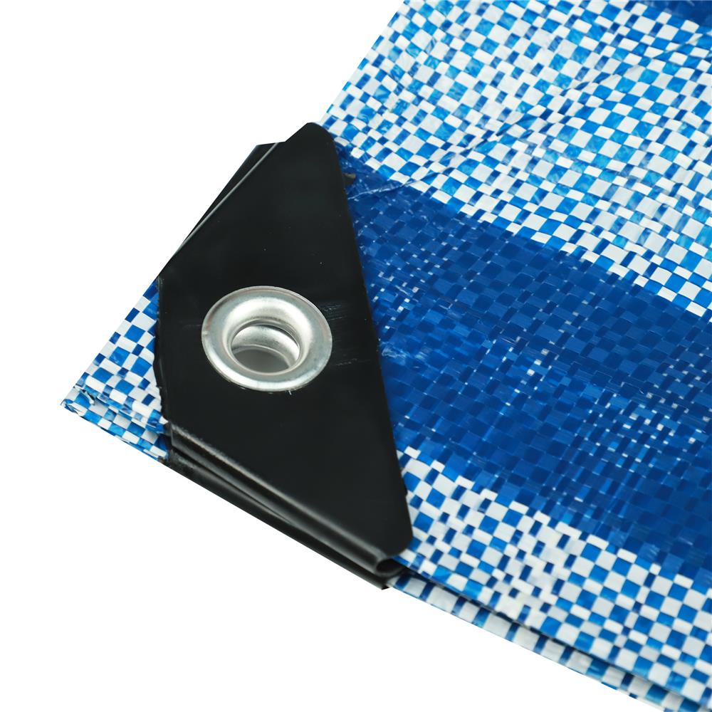 ผ้าใบรุ่นประหยัด SPRING 4X5 ม. สีฟ้า-ขาว