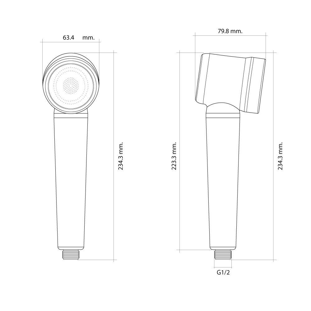 ชุดฝักบัวสายอ่อน MOYA MY-2100129 สีเงิน