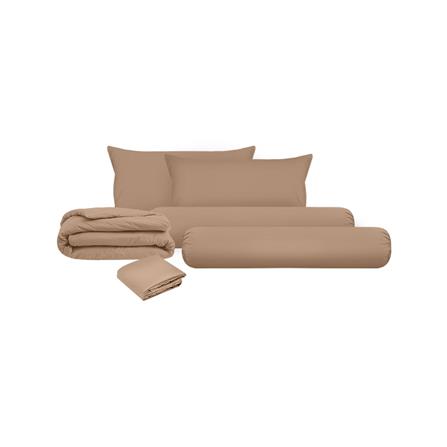 ชุดผ้าปูที่นอน 6 ฟุต 6 ชิ้น HOME LIVING STYLE CLINIC สีน้ำตาล_2