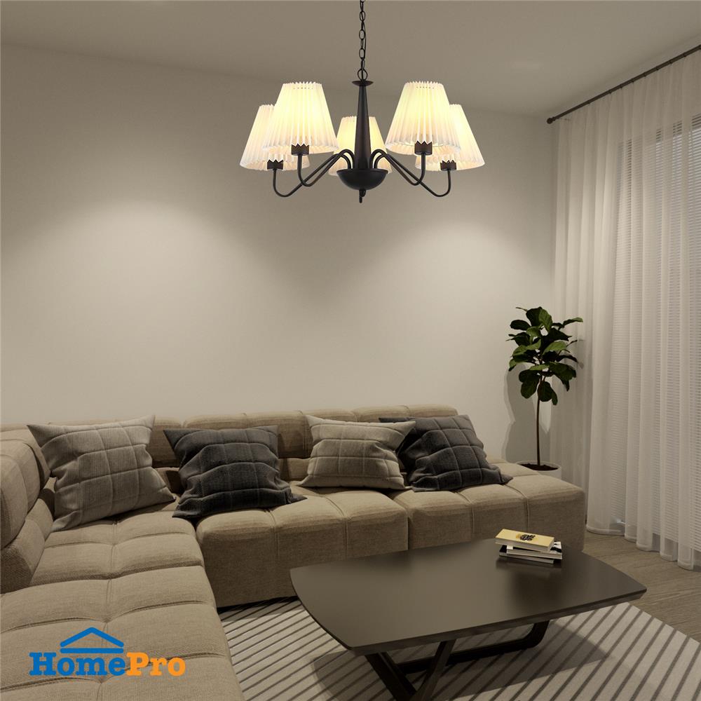 ไฟช่อ CARINI H10340-5 สีขาว/ดำ 5 หัว