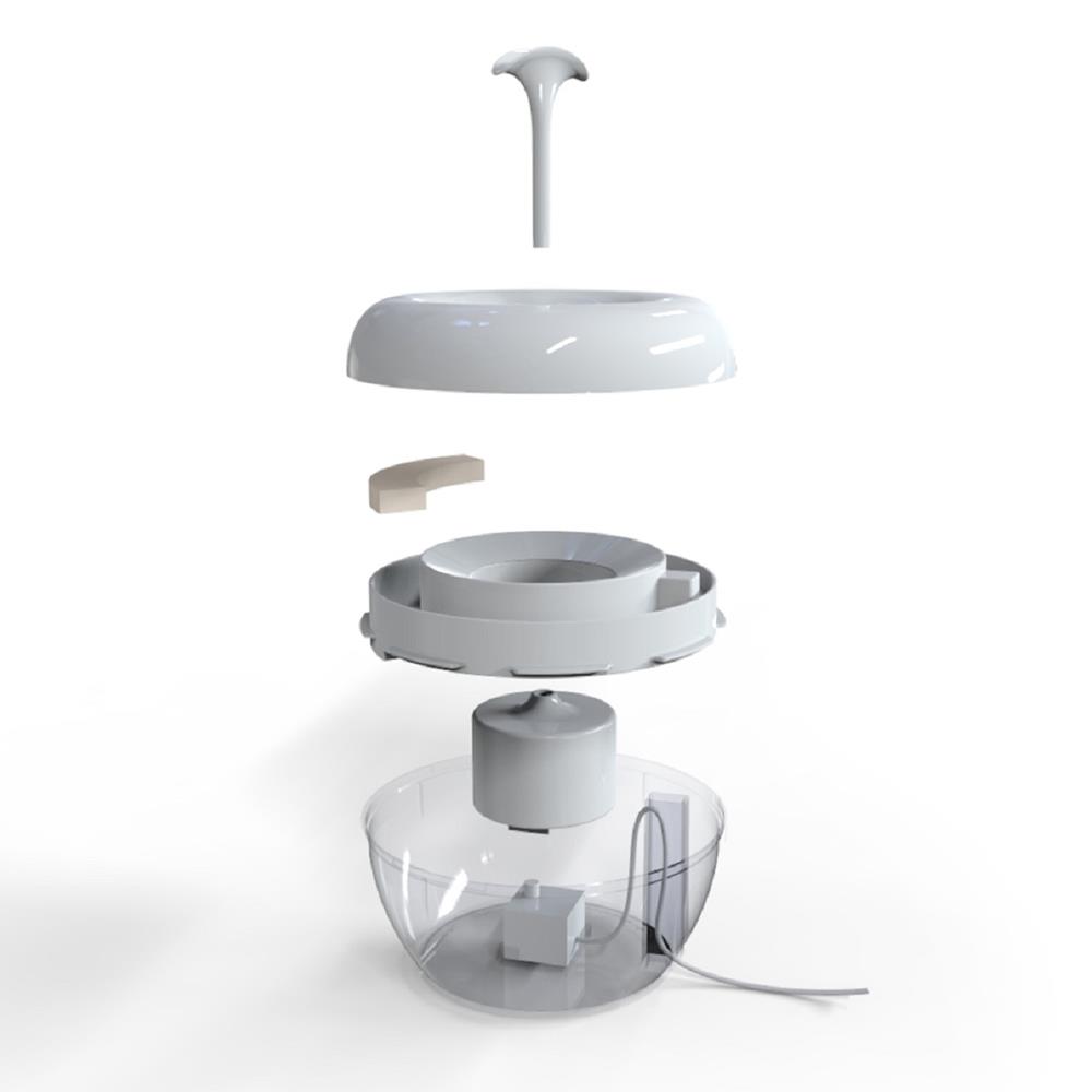 น้ำพุแมว PAWOOF FIXTERX 1.5 ลิตร สีขาว