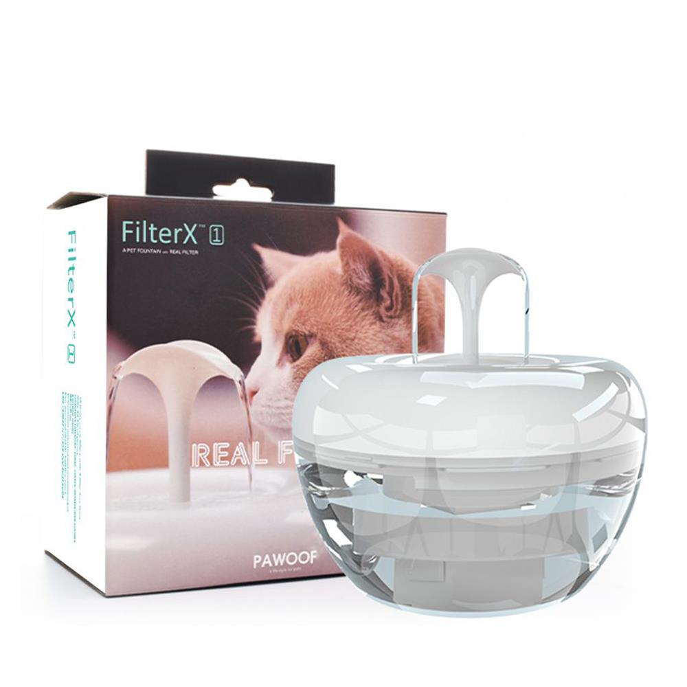 น้ำพุแมว PAWOOF FIXTERX 1.5 ลิตร สีขาว