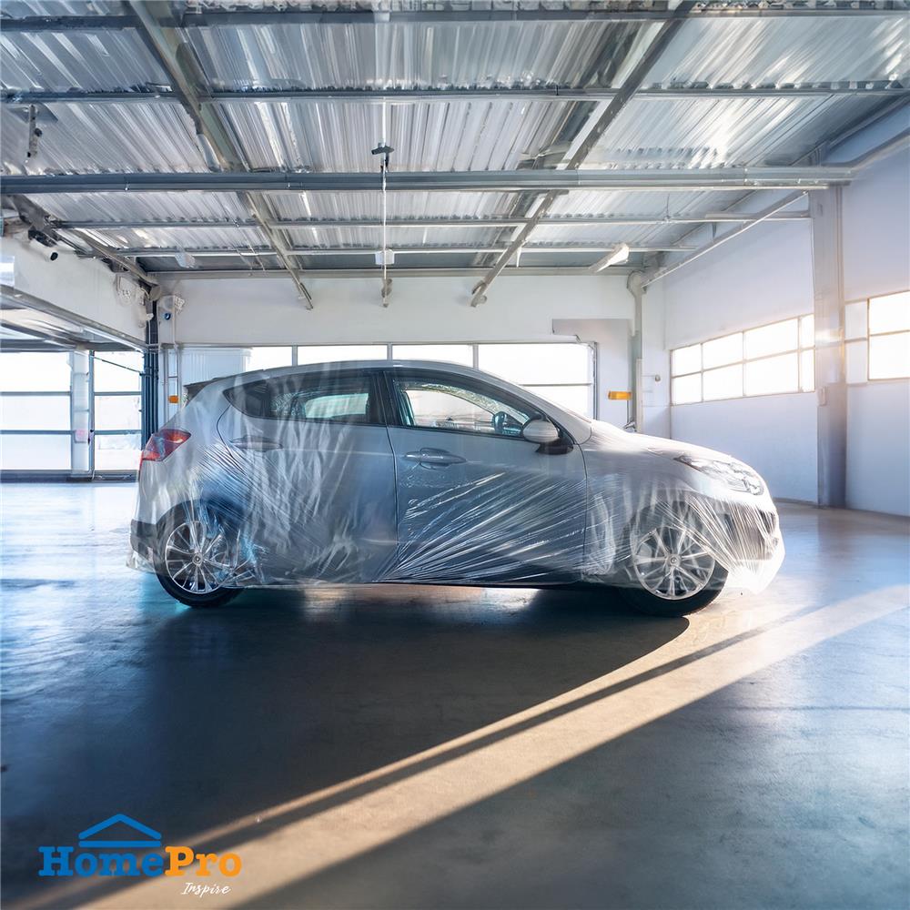 พลาสติกคลุมงานพร้อมยางยืด DEXZON 3.8x6.5 ม.