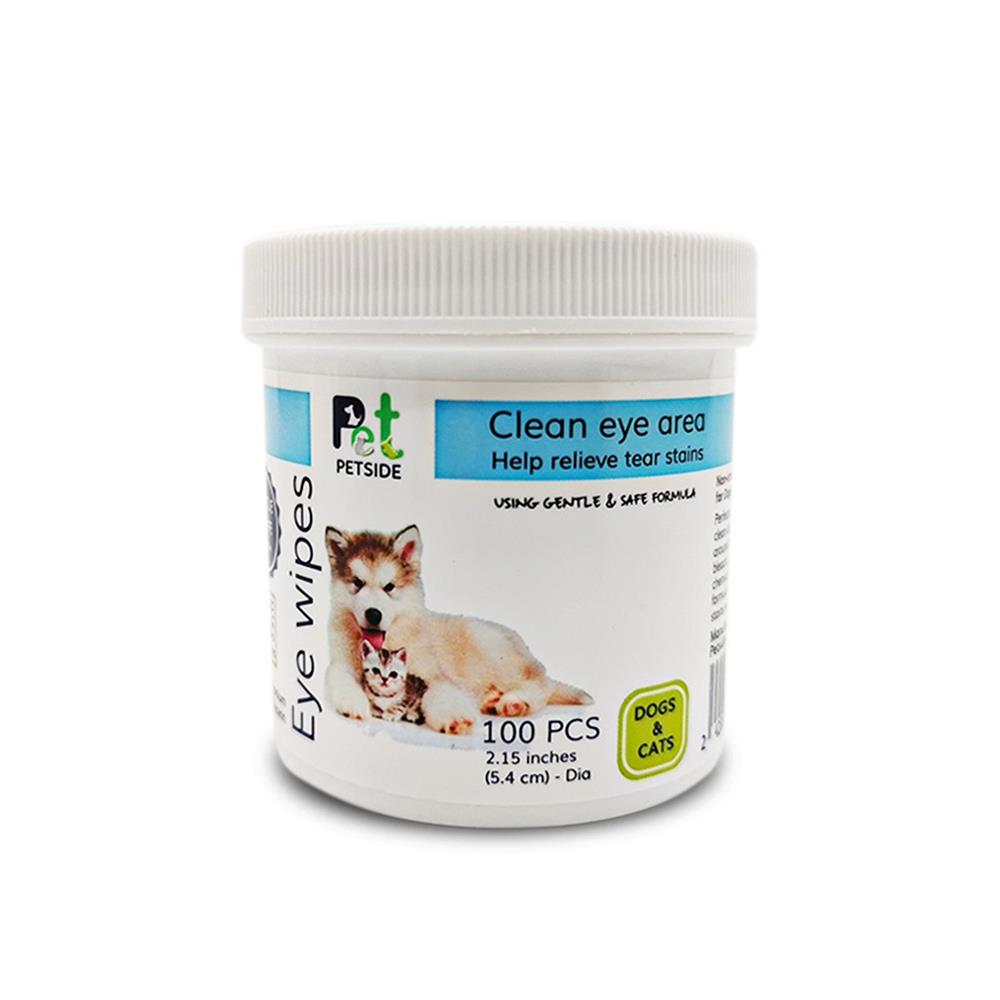 ผ้าเปียกทำความสะอาดตา PETSIDE แพ็ก 100 ชิ้น