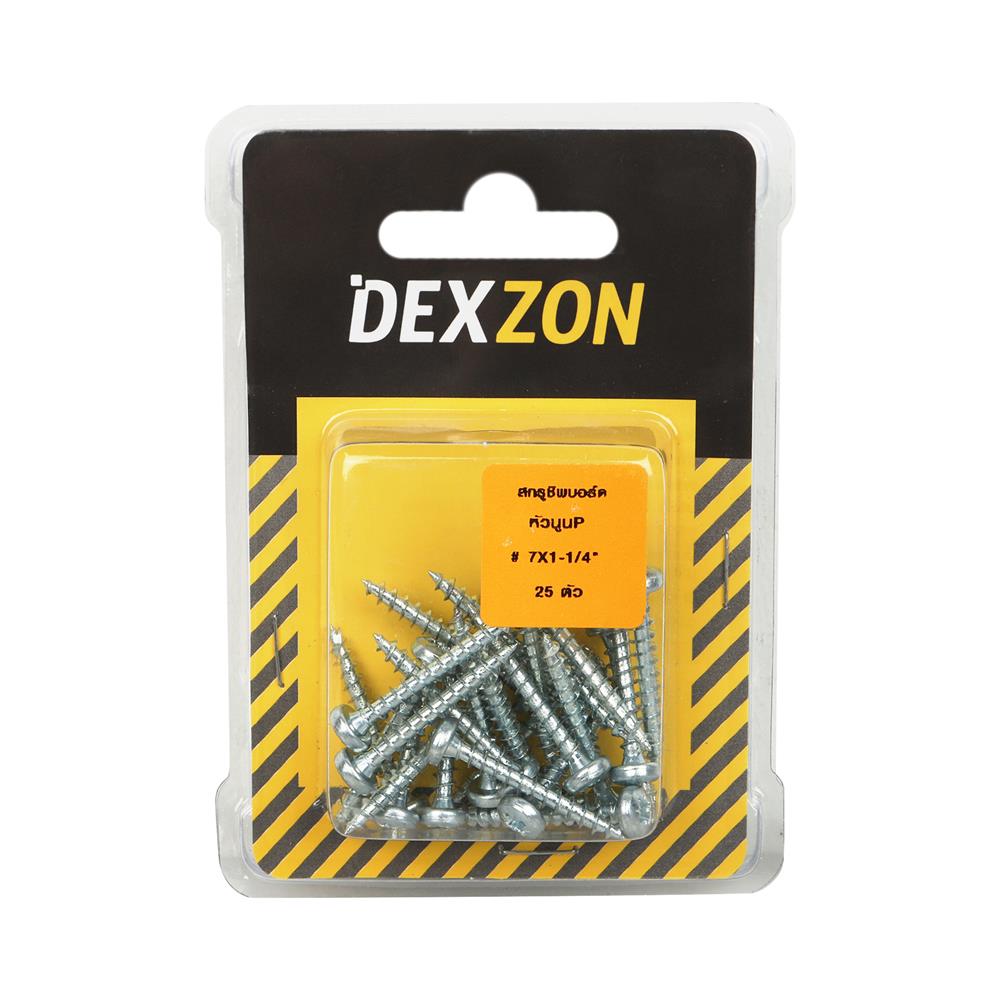สกรูชิพบอร์ด DEXZON P 7x1-1/4 นิ้ว 25 ตัว