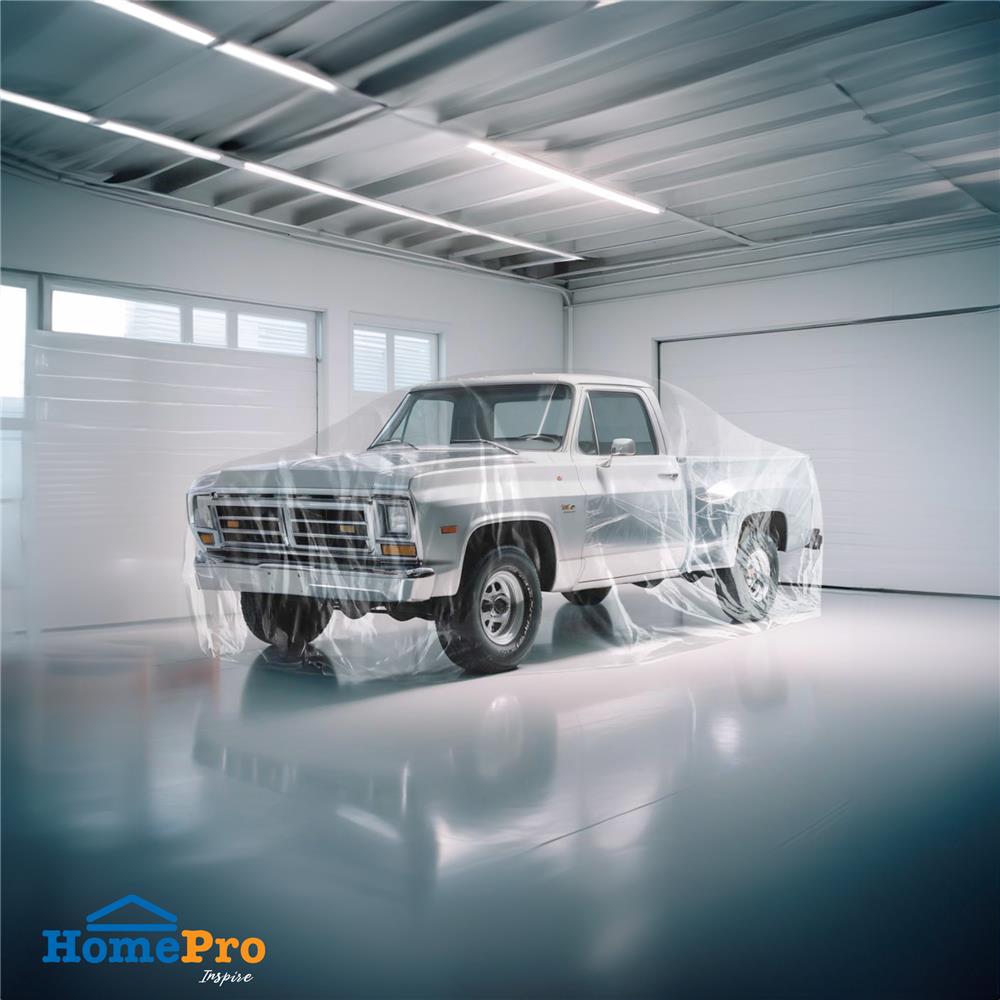 พลาสติกคลุมงานพร้อมยางยืด DEXZON 4.8x6.5 ม.