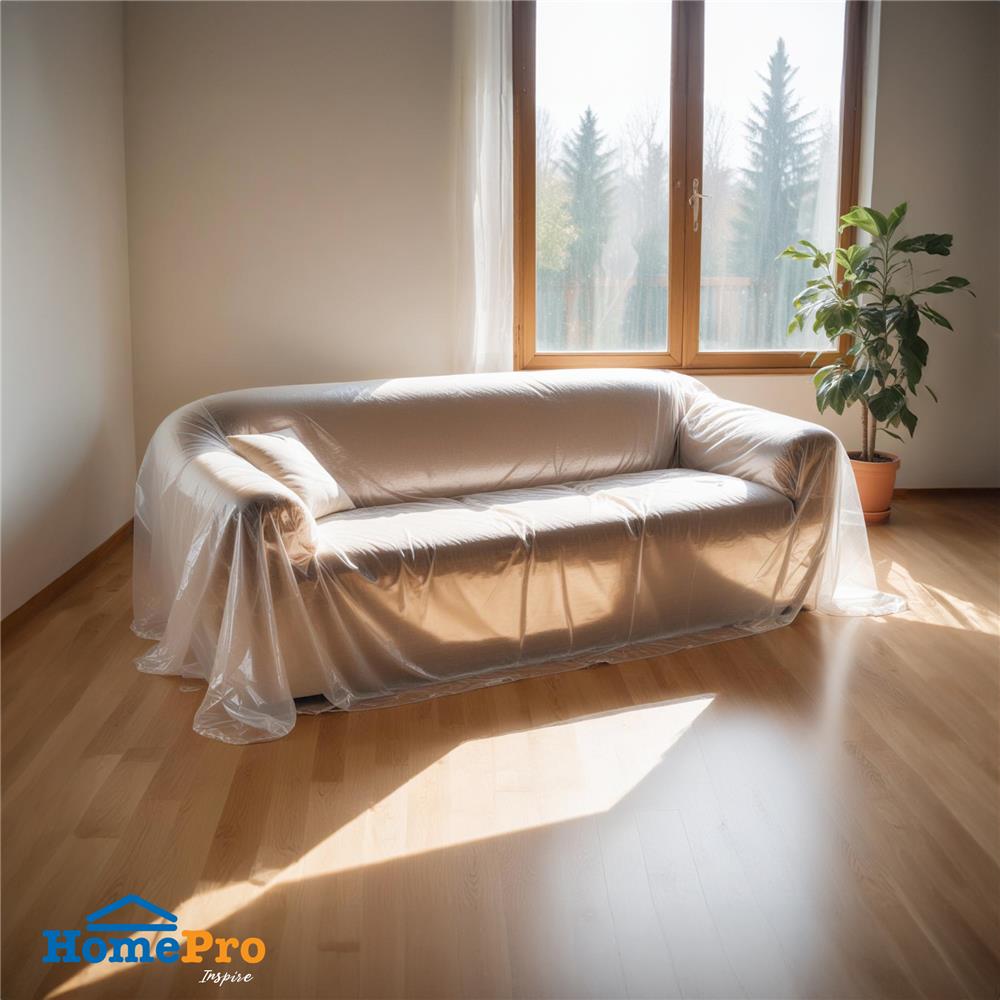 พลาสติกคลุมงานพร้อมยางยืด DEXZON 5x5 ม.