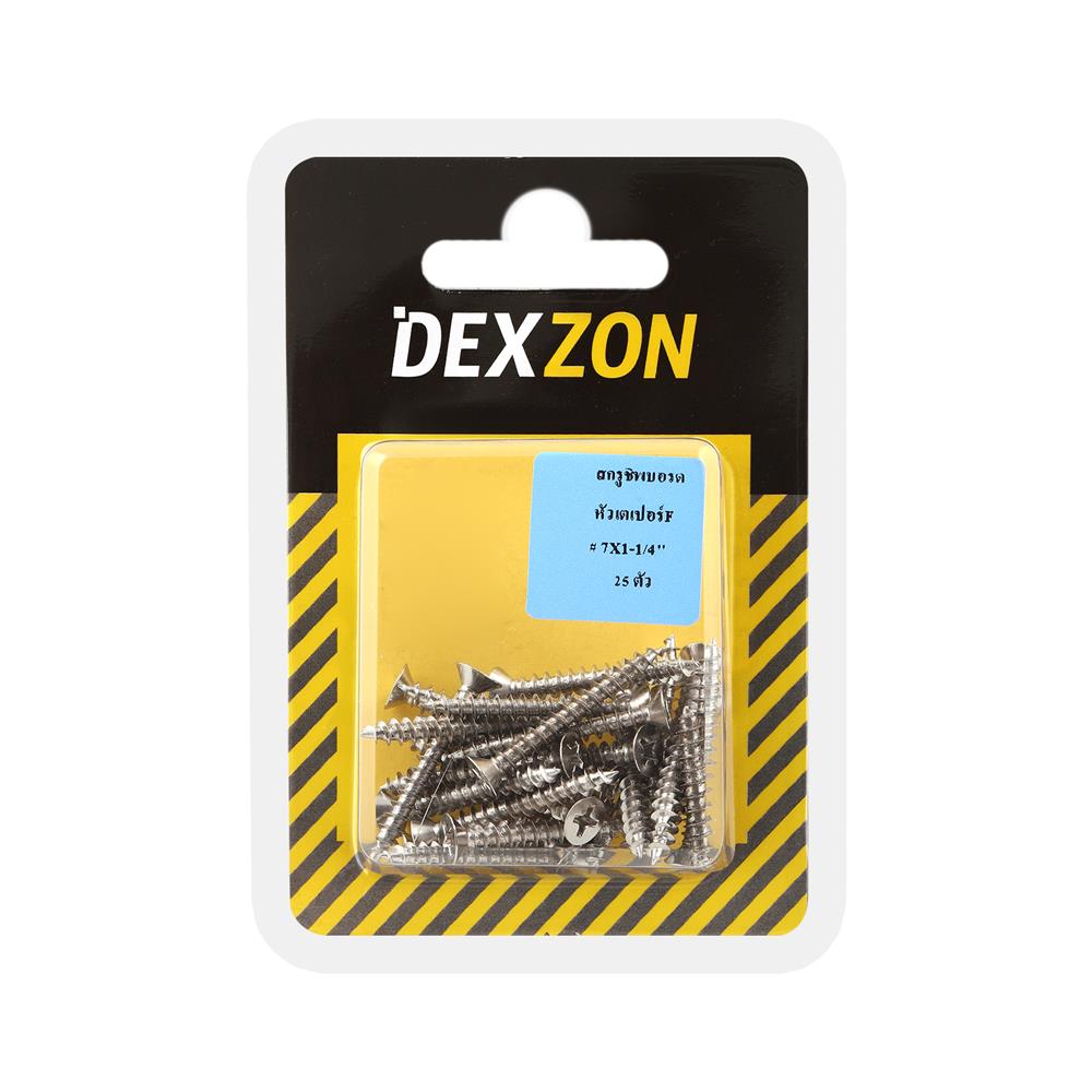 สกรูชิพบอร์ด TF DEXZON 7x1-1/4 นิ้ว 25 ตัว