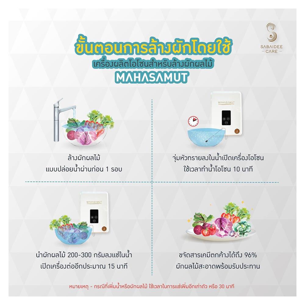 เครื่องผลิตโอโซนและล้างผักผลไม้ SABAIDEE M01