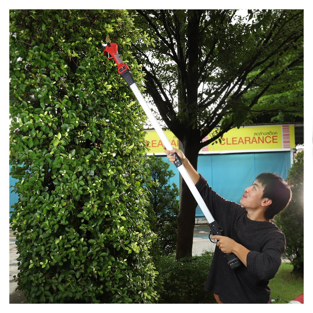 กรรไกรตัดกิ่งไม้ไร้สาย ด้ามยาว (พร้อมแบตเตอรี่) MATALL 1.3 เมตร