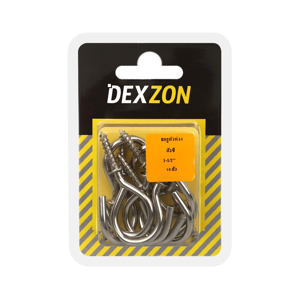 สกรูหัวห่วงตัวซี DEXZON 1-1/2 นิ้ว 10 ตัว