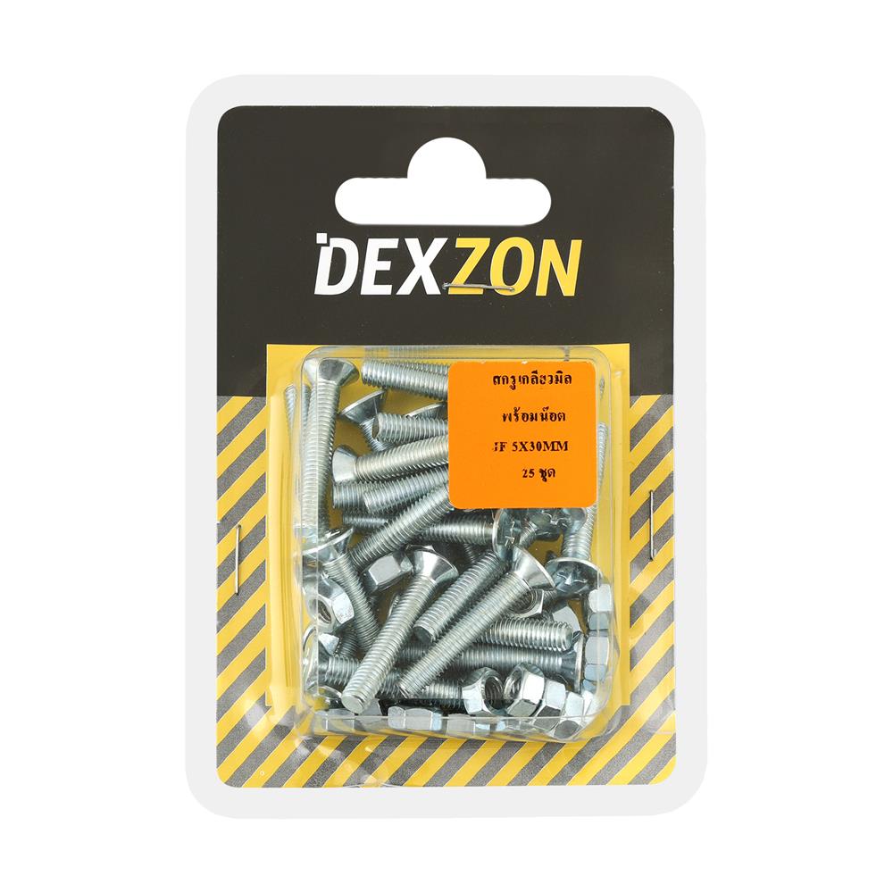 สกรูเกลียวมิลน็อต JF DEXZON 5X30 มม. 25 ตัว