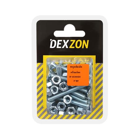 สกรูเกลียวมิลน็อต JF DEXZON 6X50 มม. 25 ตัว_1