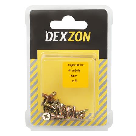สกรูปลายสว่าน DEXZON TF 8X1/2 นิ้ว 25 ชิ้น_1