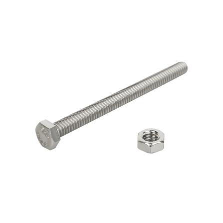 สกรูหัวหกเหลี่ยม DEXZON 1/4 นิ้วX3 นิ้ว 2 ชิ้น/แพ็ก