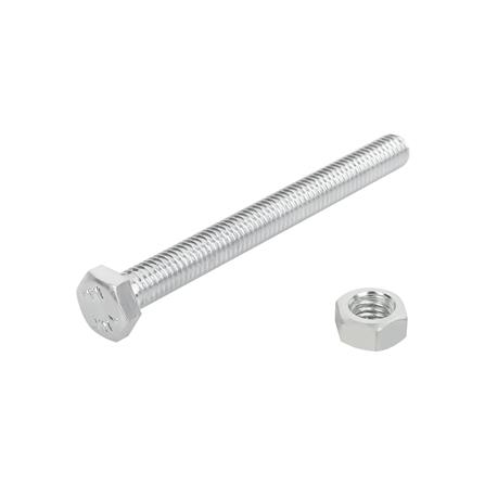 สกรูหัวหกเหลี่ยมพร้อมน็อต DEXZON 5X50 มม. 10 ชิ้น/แพ็ก