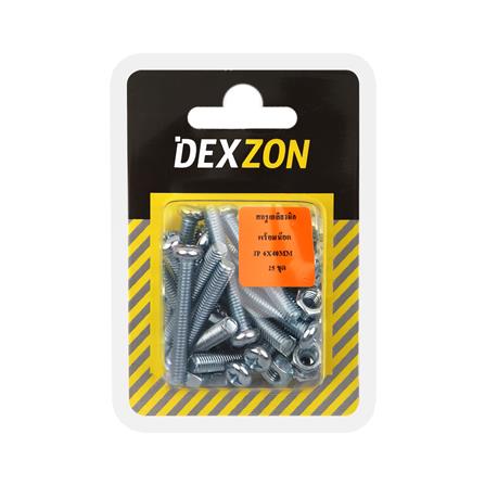 สกรูเกลียวมิลน็อต JP DEXZON 6X40 มม. 25 ตัว_1