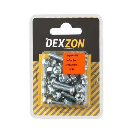 สกรูเกลียวมิลน็อต JP DEXZON 6X18 มม. 25 ตัว_1