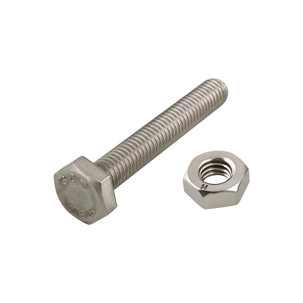 สกรูหัวหกเหลี่ยม DEXZON 3/8 นิ้วX2-1/2 นิ้ว 2 ชิ้น/แพ็ก