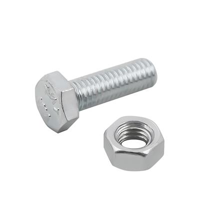 สกรูหัวหกเหลี่ยมพร้อมน็อต DEXZON 5X15 มม. 10 ชิ้น/แพ็ก_0