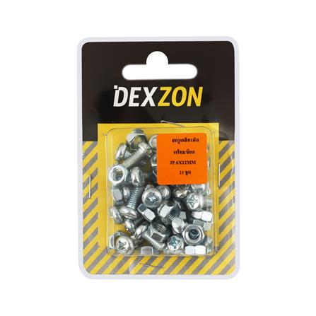 สกรูเกลียวมิลน็อต JP DEXZON 6X12 มม. 25 ตัว_1