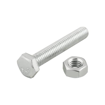 สกรูหัวหกเหลี่ยมพร้อมน็อต DEXZON 6X35 มม. 6 ชิ้น/แพ็ก_0