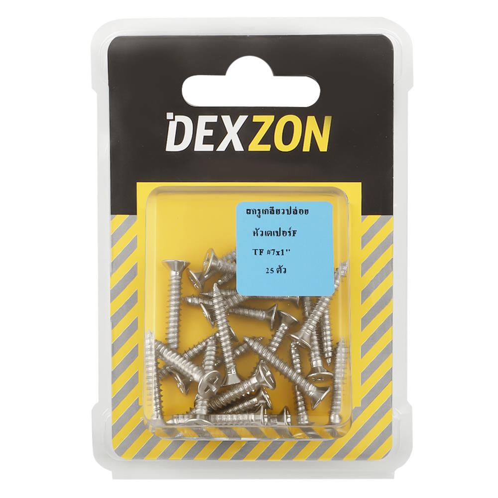 สกรูเกลียวปล่อย TF DEXZON 7X1 นิ้ว 25 ตัว
