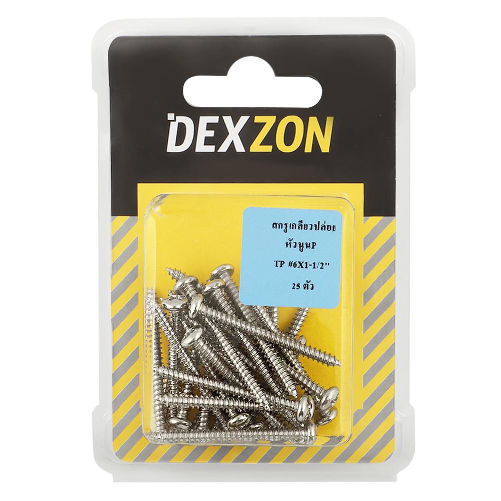 สกรูเกลียวปล่อย TP DEXZON 6X1-1/2 นิ้ว 25 ตัว