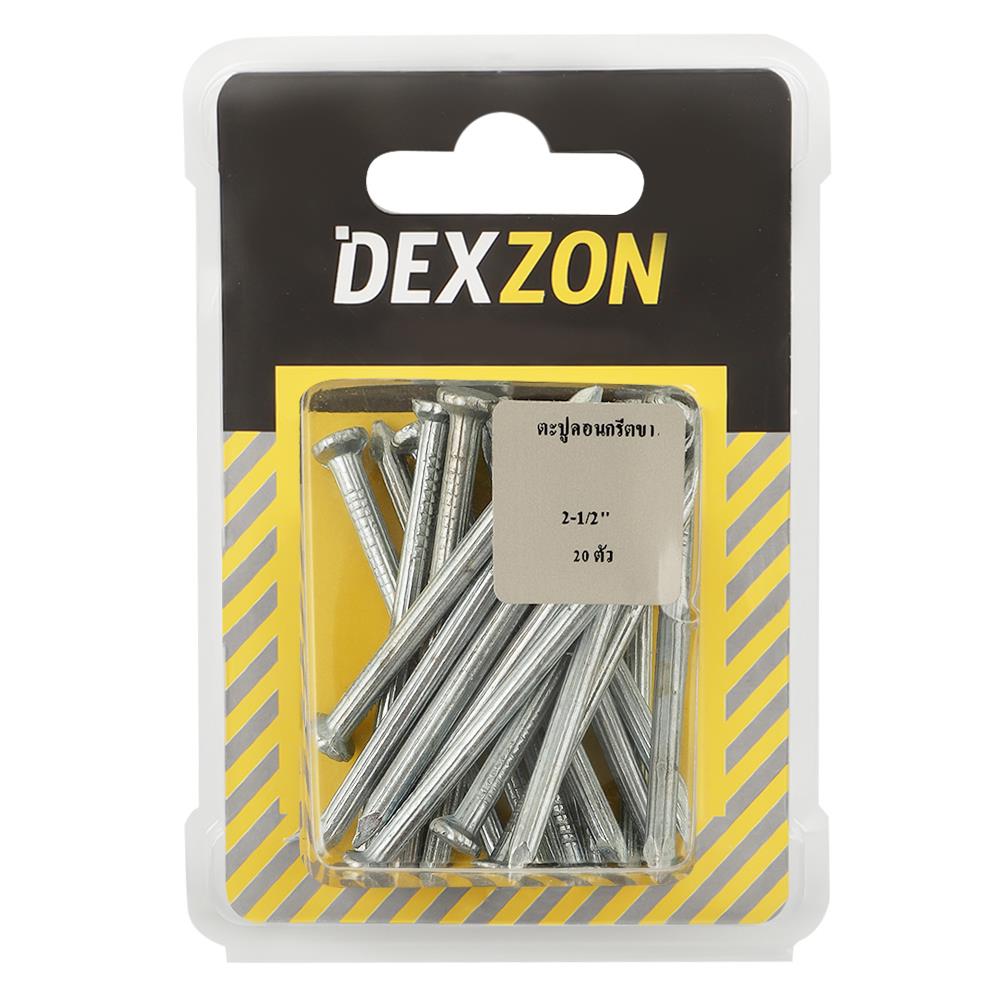 ตะปูคอนกรีตขาว DEXZON 2-1/2 นิ้ว แพ็ก 20 ชิ้น