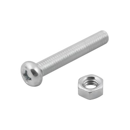 สกรูหัวหกเหลี่ยมพร้อมน็อต DEXZON 6X50 มม. 6 ชิ้น/แพ็ก_0