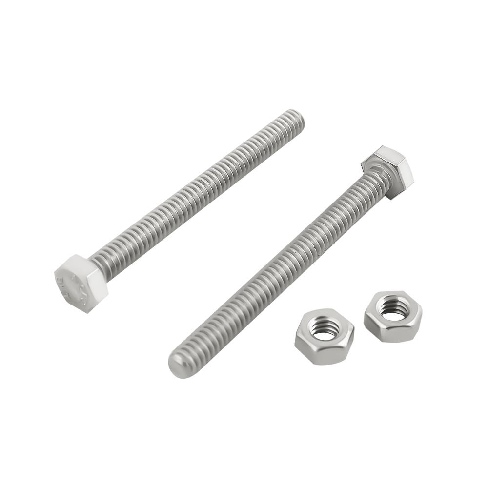 สกรูหัวหกเหลี่ยม DEXZON 1/4 นิ้วX2-1/2 นิ้ว 2 ชิ้น/แพ็ก