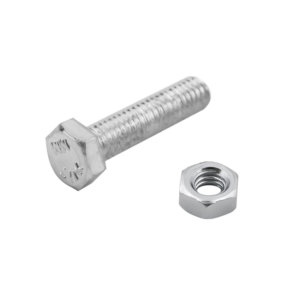 สกรูหัวหกเหลี่ยมพร้อมน็อต DEXZON 5X18 มม. 10 ชิ้น/แพ็ก